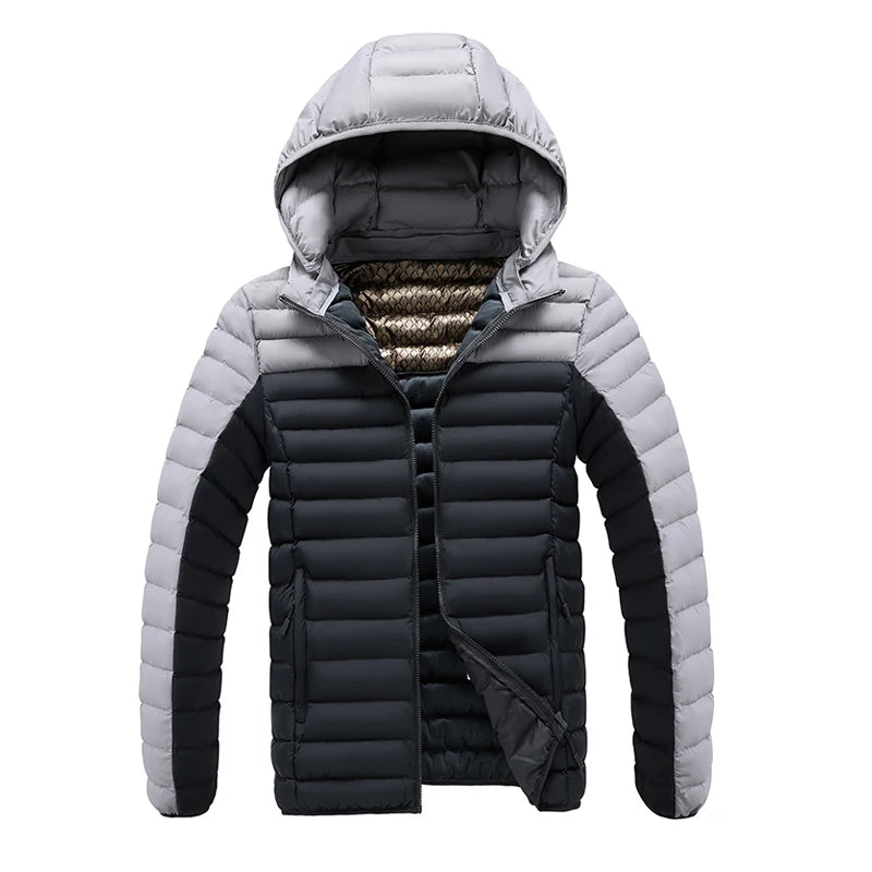 2025 Hot Fashion Long Down Men Hooded Winter Coat Men Thick Warm Mens Winter Jacket Windproof Wool Liner Parka