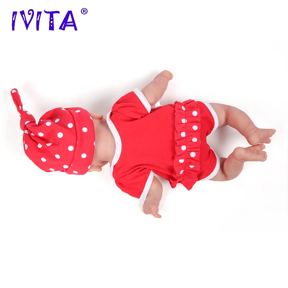 IVITA WG1512 14inch 1.65kg Full Body Silicone Reborn Art Doll "coco" Soft Dolls Realistic Female Doll DIY Blank Toys for Adults