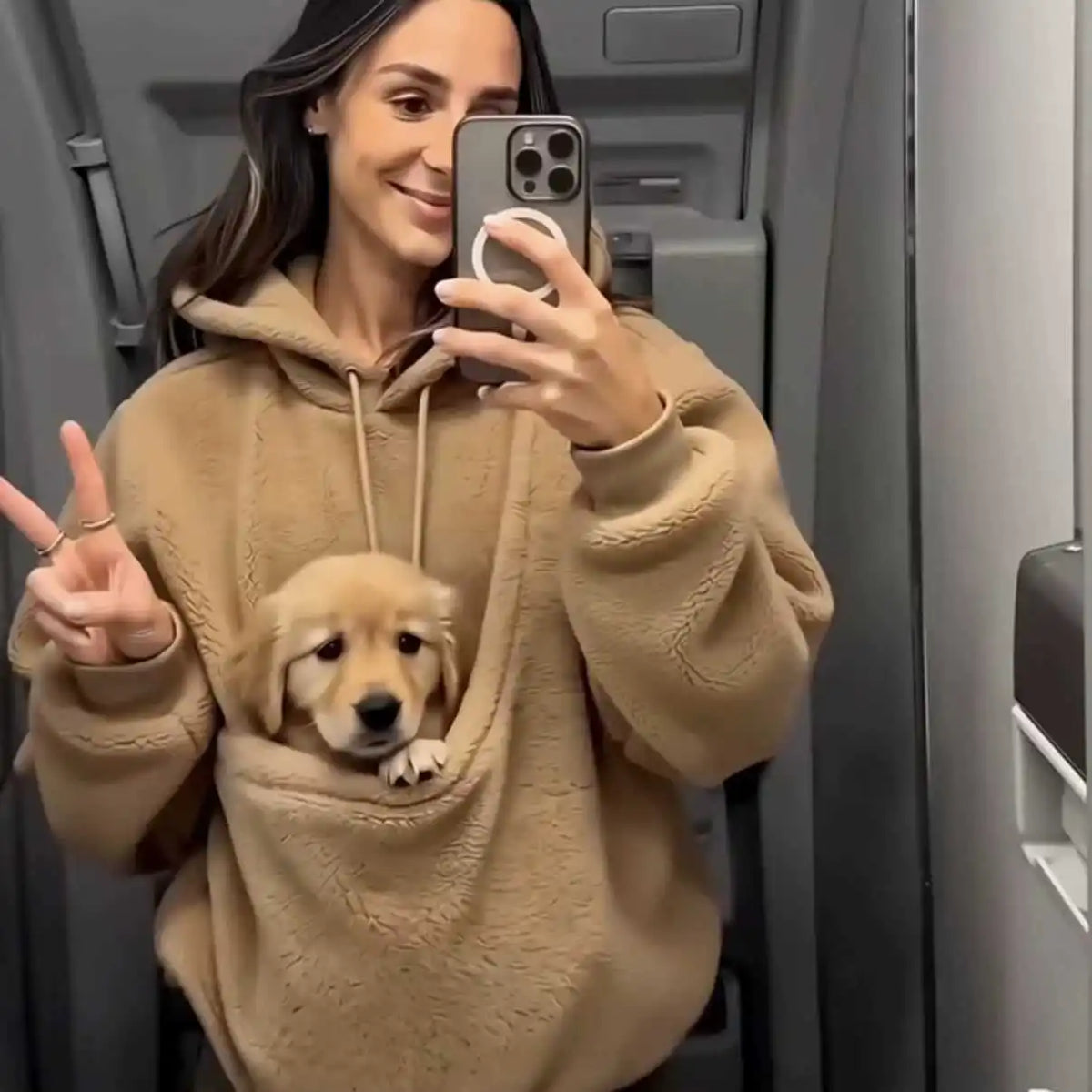 Sweatshirt Unisex Kangaroo Pocket Hoodie Loose Overhead Pet Outfit Color Sweatshirt Casual Wear for Cats And Dogs