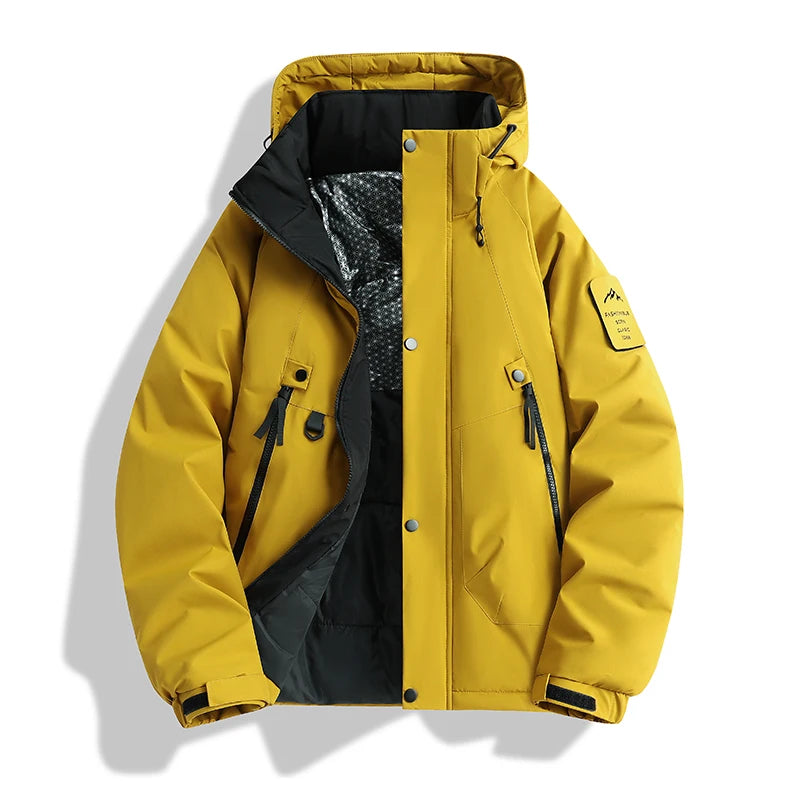 Winter Windproof Warm Puffer Jacket Men's Waterproof Outdoor Couple Thick Coat Casual Graphene Hooded Multi-Pocket Parkas