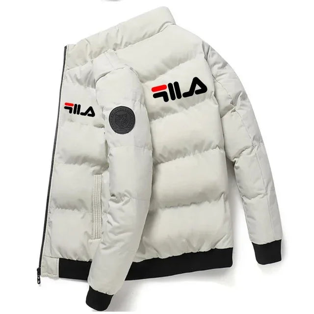Fashion Autumn and Winter Short Men's Thick Warm Coat, Outdoor Windproof New Zipper Printed Men's Casual Jacket M-5XL