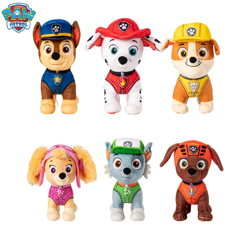 Original Paw Patrol 8kinds Rescue Wheels Series Plush Toy Stuffed Animal Boomber Chase Skye Plush Toys Children Birthday Gift