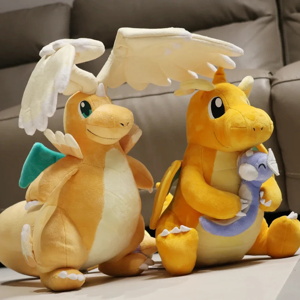 Pokemon Peluches Pikachu Plush Charizard Pokopia Dragonite Holding Dratini Stuffed Doll Tyranitar Cute Version Anime Peluche Toy