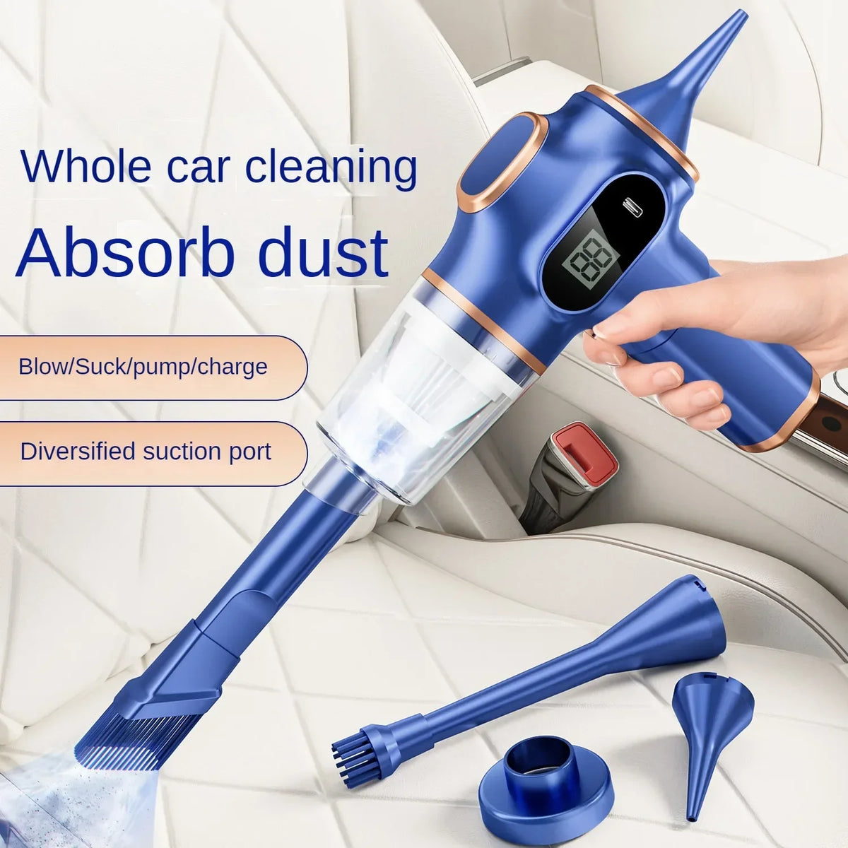9500000Pa Automobile Vacuum Cleaner 5 In1 Wireless Vacuum Cleaner Car Handheld Strong Dust Collector Car Office Home Appliances