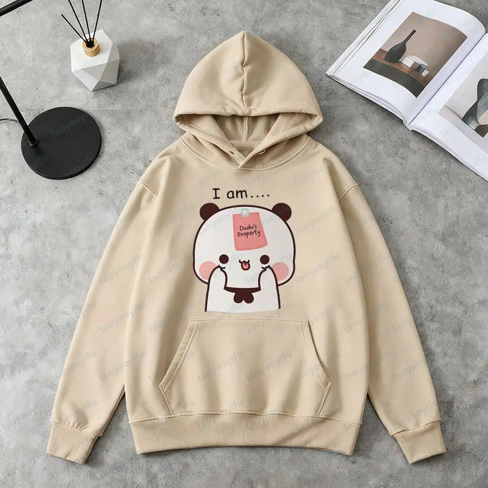 Bubu Dudu Couple Symbol Clothing Kawaii Bear Matching Funny Unisex Hoodies Men Women Fashion Casual Fall Winter Sweatshirt