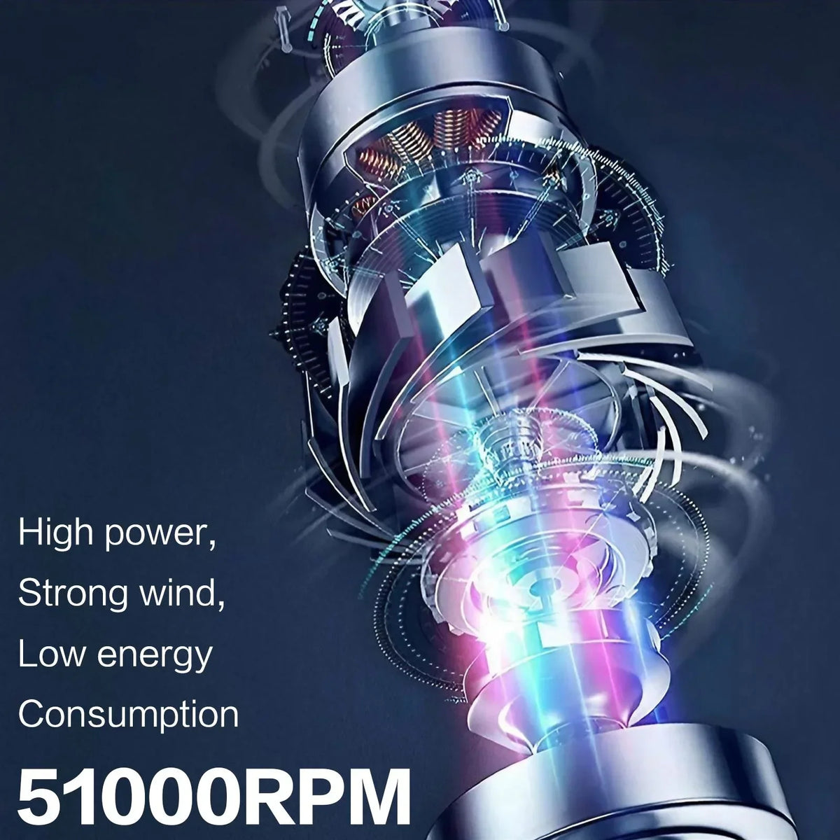 6000mAh Rechargeable Electric Air Duster, Cordless Portable Air Blower with 3 Speed Settings up to 51000RPM and LED Light, Powerful Dust Cleaning Tool for Computer PC Keyboard Laptop Electronics, Home Office Car Garage Workshop and Equipment