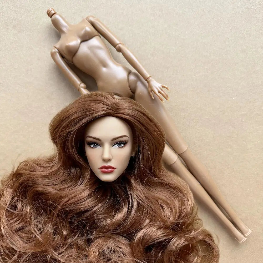 1/6 Scale Super Model Doll Figure with Joints Movable Body White Beige Brown Skin Tone Female Fashion Doll for Playing And Gifts
