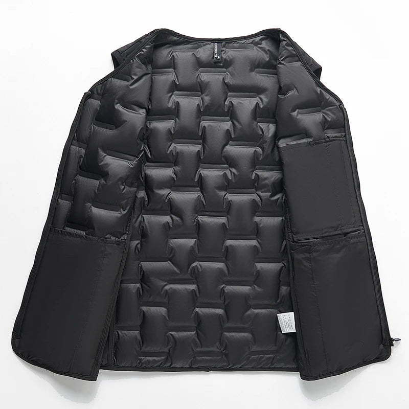 High-Quality Fashionable Men's Vest Autumn Winter New National Standard 90 down Lightweight Simple Casual Trendy