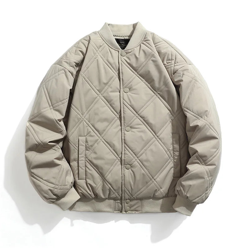 Long Sleeve Parka Oversize Overcoat Men Women Thicken Padded Coat Autumn Winter Couple Cotton Snow Wear Male Solid Fleece Jacket