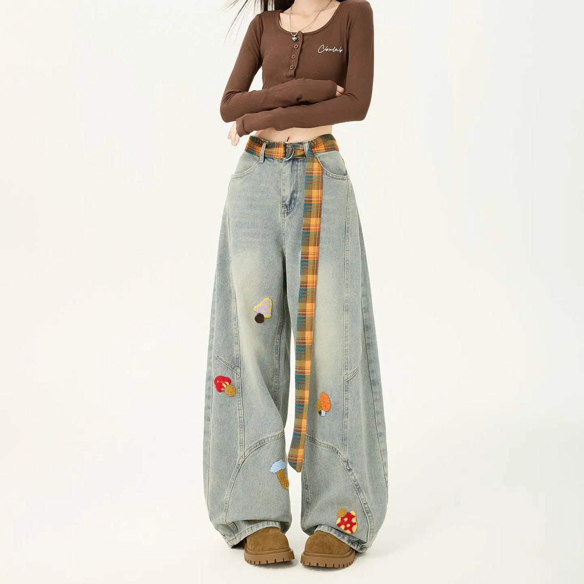 Women's Jeans Straight Leg Denim Pants Y2K Style Vintage Design Baggy Fit Comfortable Female Daily Wear Casual Women's Jeans