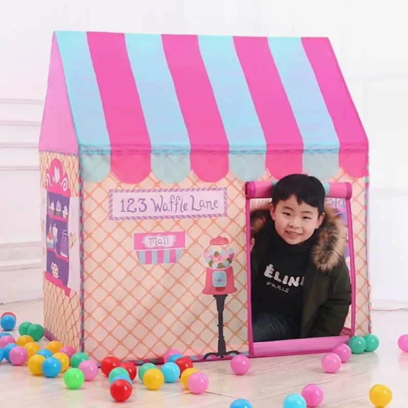 Portable Children Tent Cute Wigwam Folding Kids Tents Tipi Baby Play House Large Girls Princess Castle Child Room Decor Kid Tent