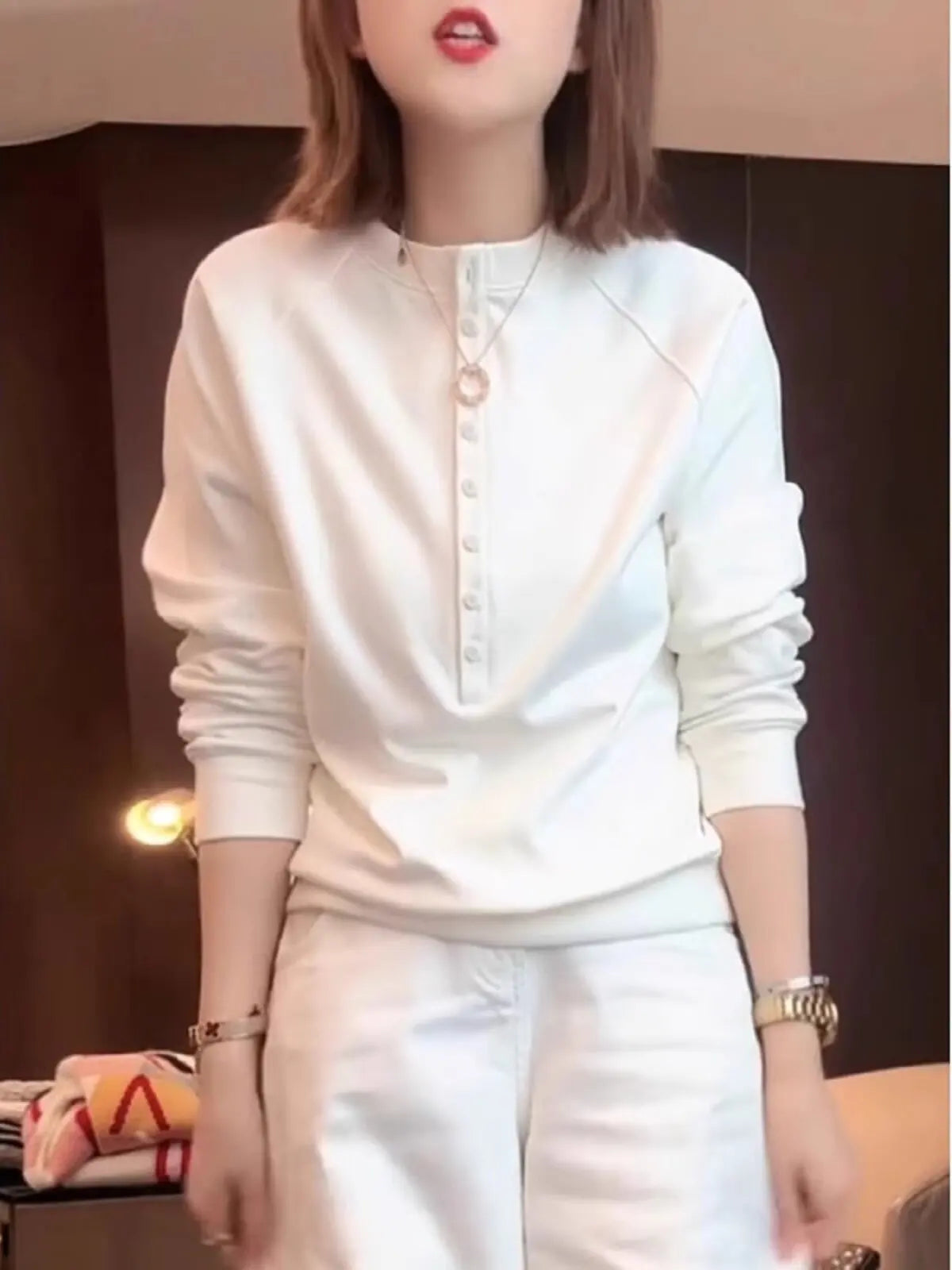 Sweatshirt Loose Long Sleeve Sweatshirt Women's Oversize Half Open Collar Pullover Autumn New Style Comfortable Casual Fashion Top