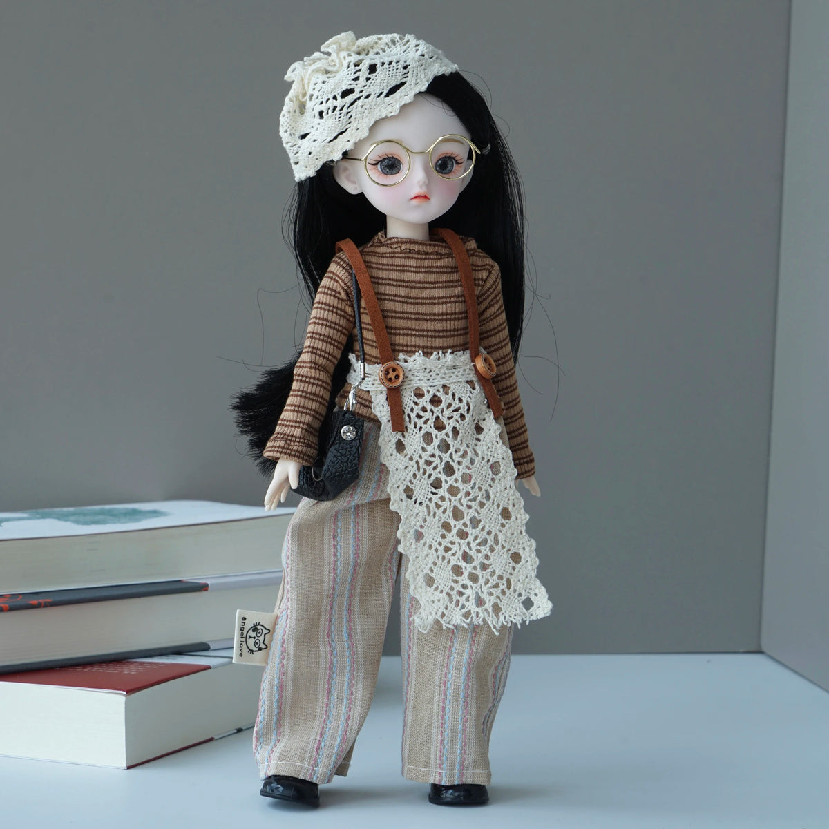 6 Style 1/6 BJD Doll Full Set with Clothes Shoes Bag, 30cm Ball Jointed Doll, Fashion Dress Up Toy for Girls Birthday Gift