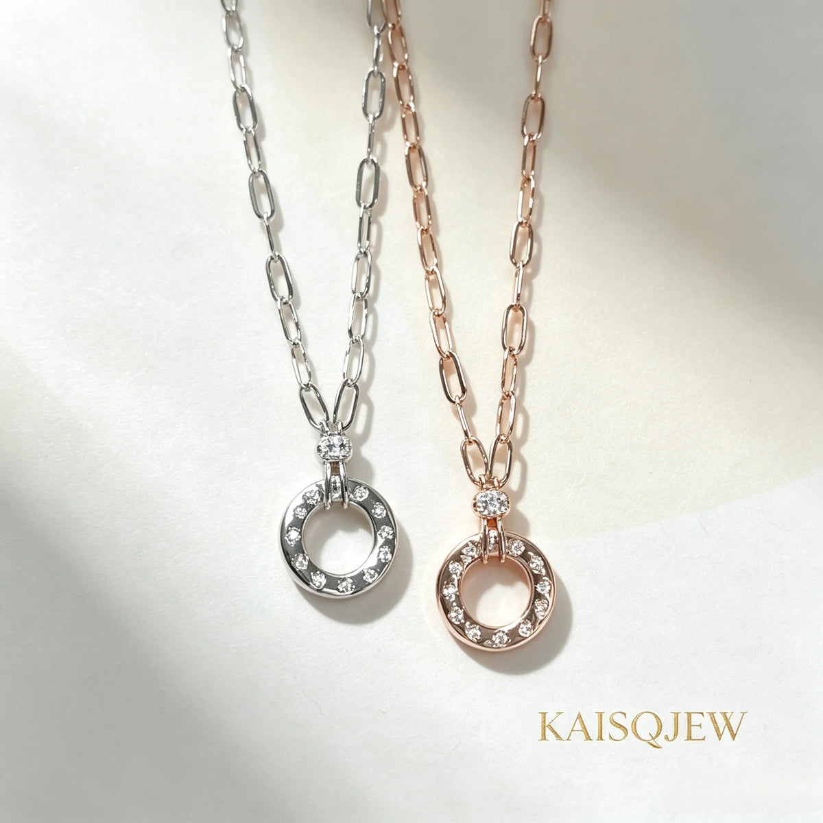 Necklace Pendant Iconica Series Energy Necklace Power Pendant Inlay Geometric Zircon Round Roes Gold Plated Elegant Jewelry Gift for Women