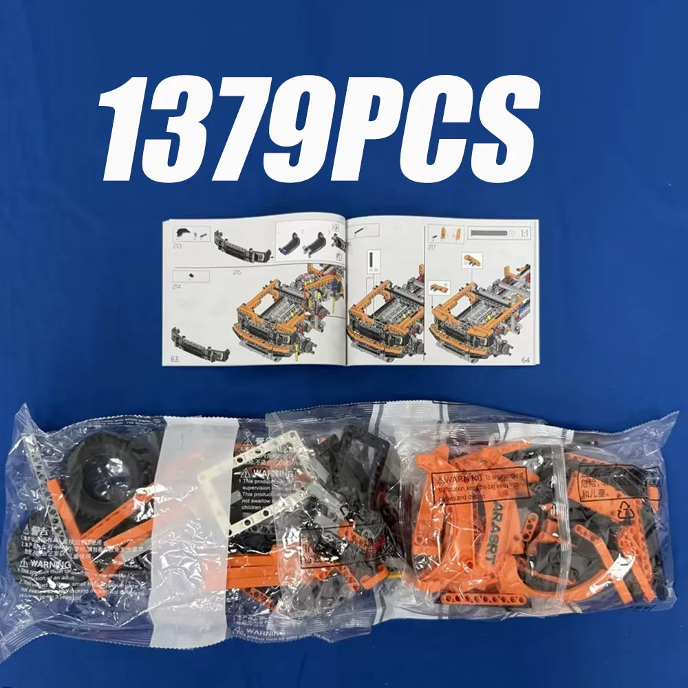 Toys 1379PCS Technical Group Pickup Truck Racing Car Compatible Model Vehicle Decorative Car Construction Toys Gifts Boys for Adults