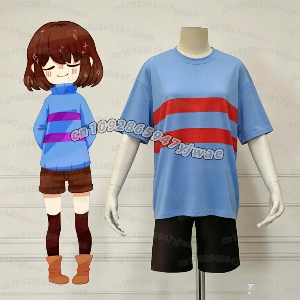 Deltarune Undertale Kris Cosplay Hoodies Long Sleeve Fashion Hooded Sweatshirt Men Women Clothing Green Yellow Striped hoodies