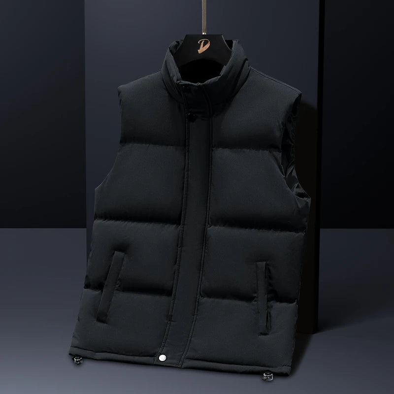 Men's Winter Insulated Vest, Lightweight Packable Puffer Gilet, Windproof Sleeveless Jacket for Outdoor Casual