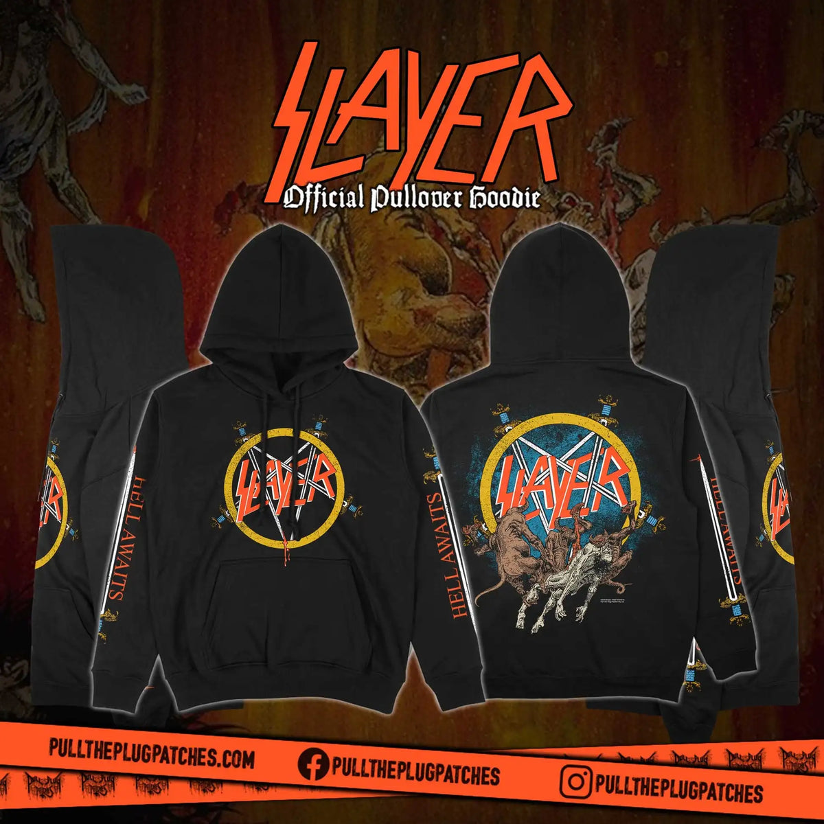 Slayer Pullover Hoody Hell Awaits &Show No Mercy Men Women Oversized Hoodies Heavy Metal Band Sweatshirts Female Male Clothing
