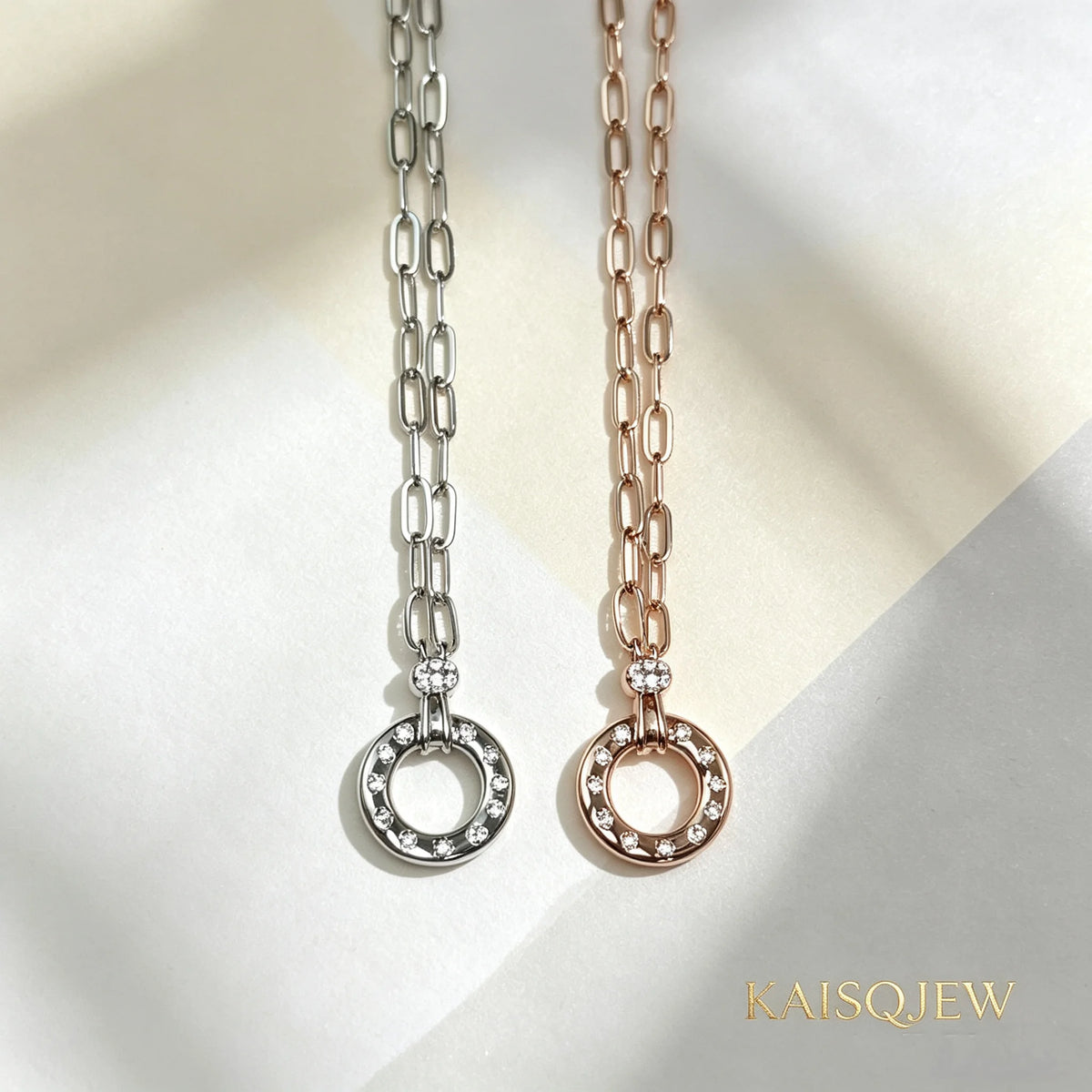 Necklace Pendant Iconica Series Energy Necklace Power Pendant Inlay Geometric Zircon Round Roes Gold Plated Elegant Jewelry Gift for Women