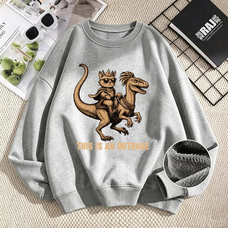 This Is An Outrage Sweatshirt Dungeon Crawler Carl Hoodies Long Sleeve Autumn Winter Warm Sweatshirts Fantasy Book Woman Clothes