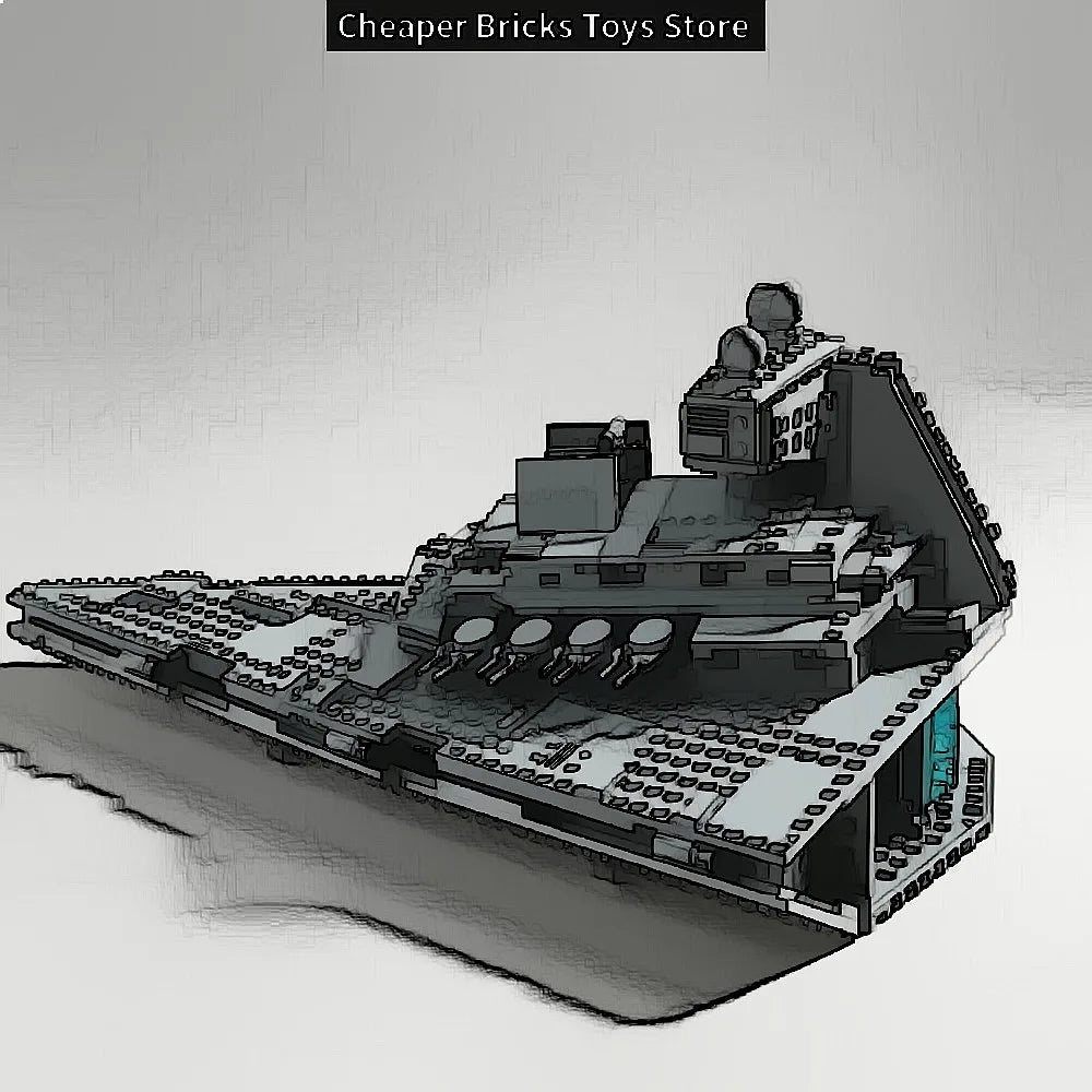 Creative Conflict Space Vehicle Building Block With Planet Scenes and Collectible Desktop Decor Model for Friends 1555PCS
