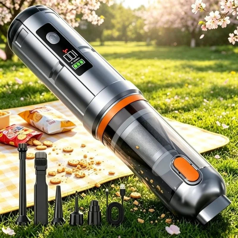 17000PA Portable Car Vacuum Cleaner Handheld Brushless Motor Cordless Compressed Air Duster for Home Office Pet Dusting