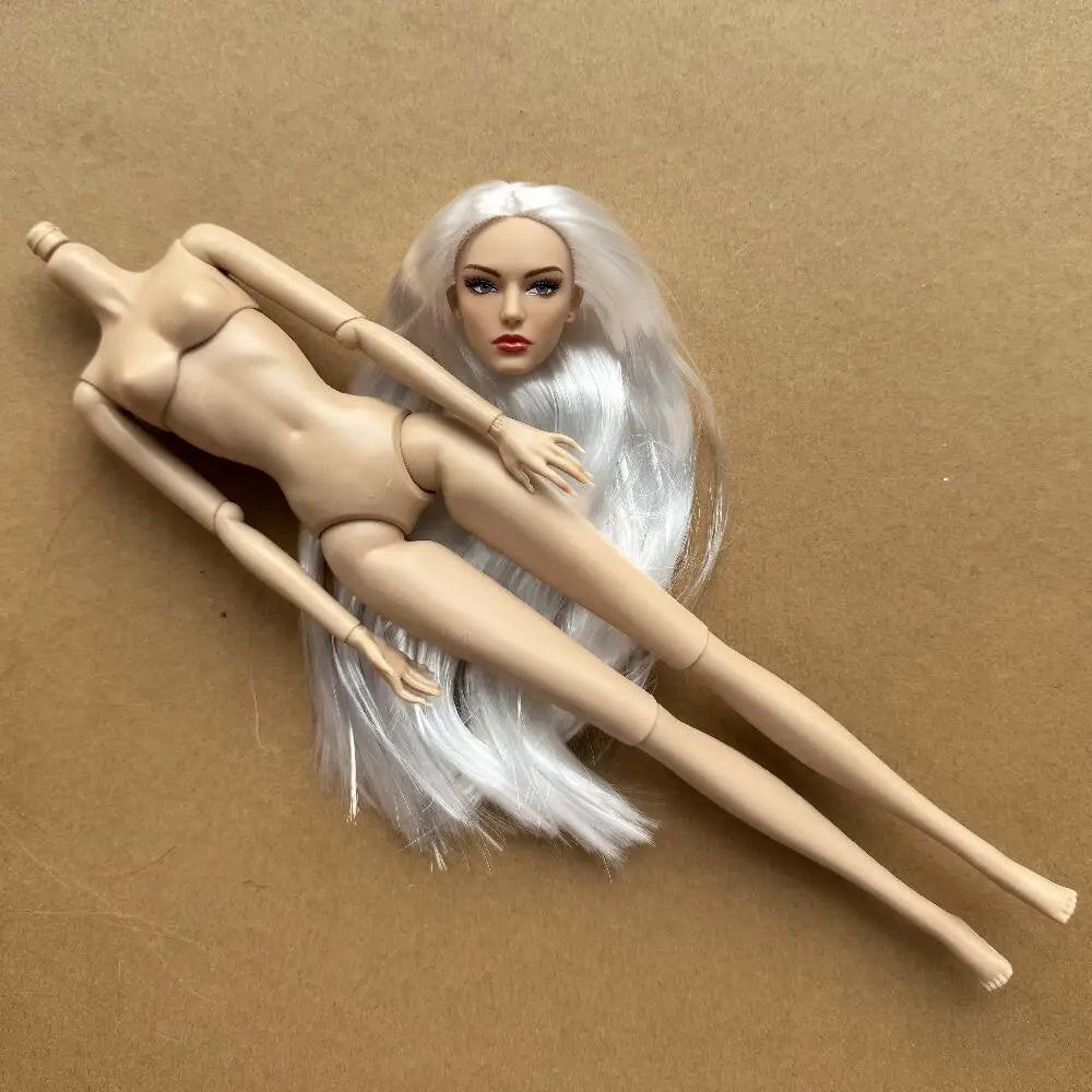 1/6 Scale Super Model Doll Figure with Joints Movable Body White Beige Brown Skin Tone Female Fashion Doll for Playing And Gifts