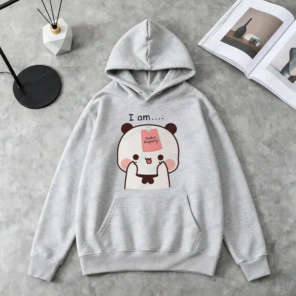 Bubu Dudu Couple Symbol Clothing Kawaii Bear Matching Funny Unisex Hoodies Men Women Fashion Casual Fall Winter Sweatshirt