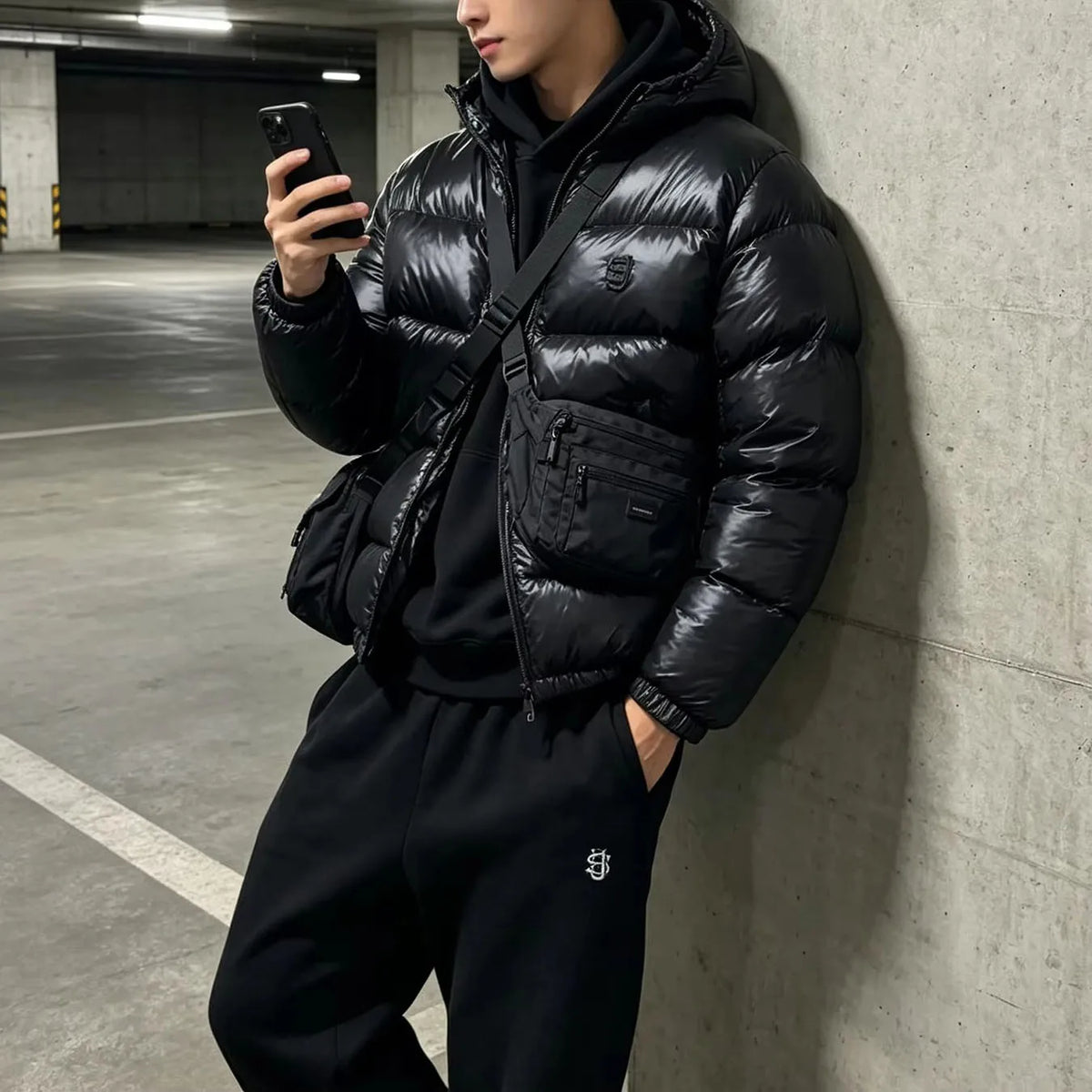 Autumn and Winter New Y2K Trendy Street Fashion Casual Personalized Printed Warm Zipper Unisex Cotton Jacket