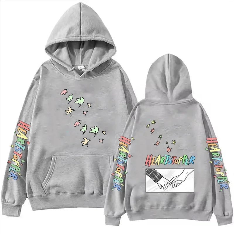 Heartstopper Print Hoodies Women Autumn Winter Casual Fashion High Quality Y2K Pullovers Funny Long Sleeve Fleece Sweatshirts