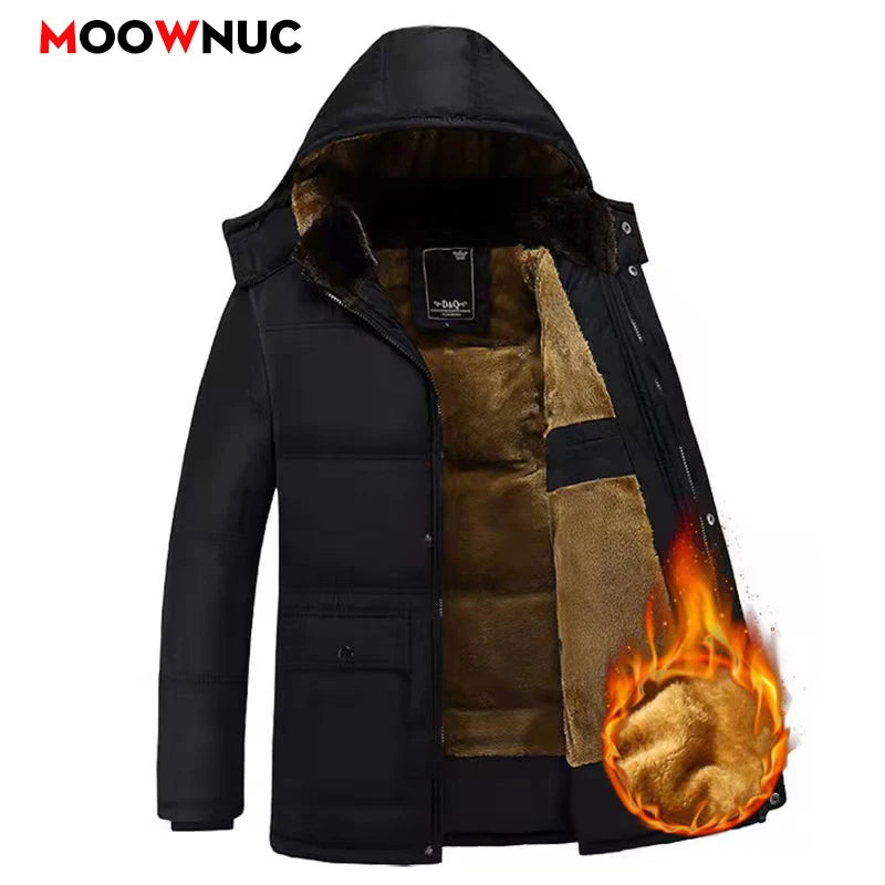 Men's Fashion Windbreaker Parka Overcoat Streetwear Autumn Winter Coat Windproof Casual Warm Hombre New Male Jacket Outdoors
