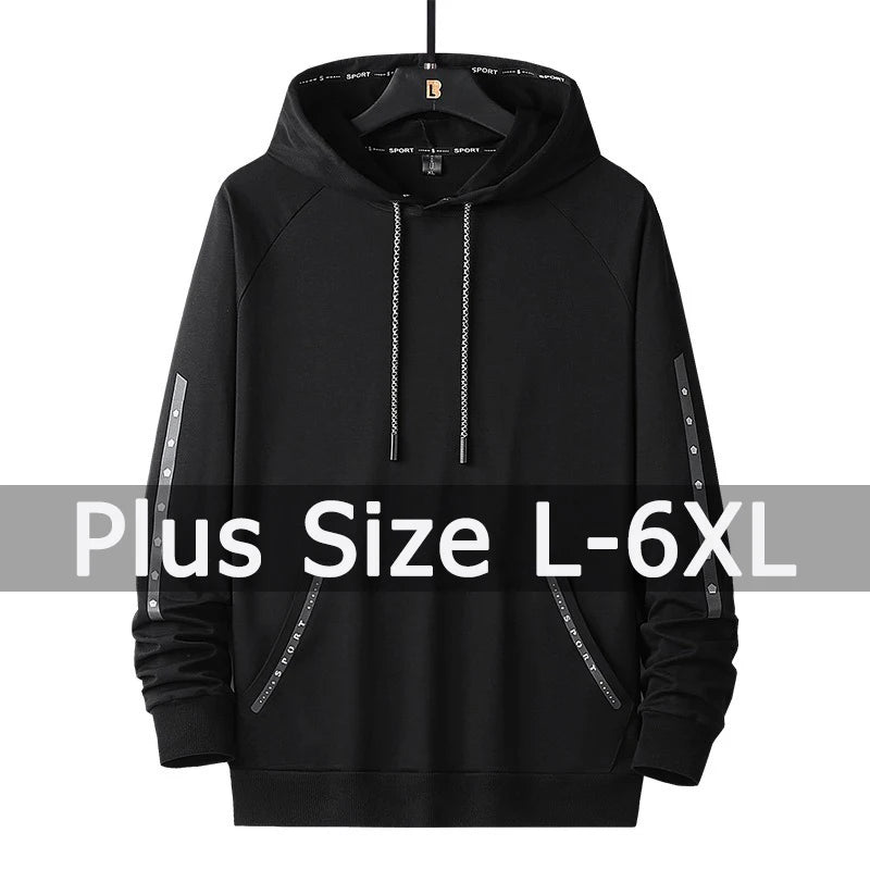 Plus Size Women Hoodies 5XL 6XL Loose Long Sleeve Hooded Sweatshirt Pullovers Tops Plus Size Women Clothing 스웨트셔츠 Vetement Femme