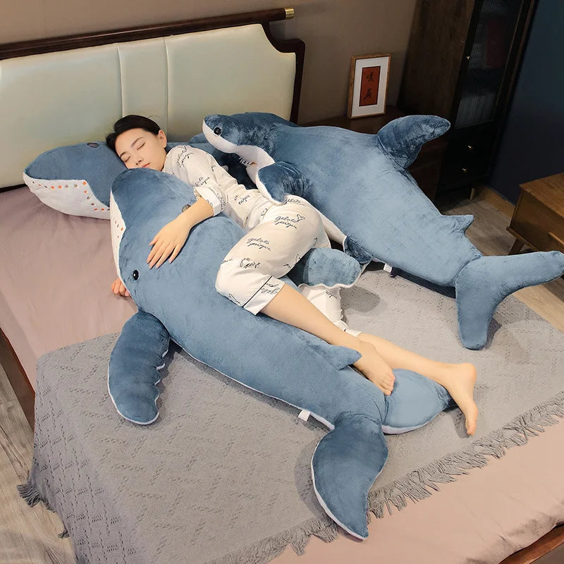 Stuffed Animal Plush Cartoon Shark Whale Plush Toy Children Doll 100CM Kawaii Christmas Gift Sea Animal Fish Pillow Kids Stuffed Toys Room Decoration