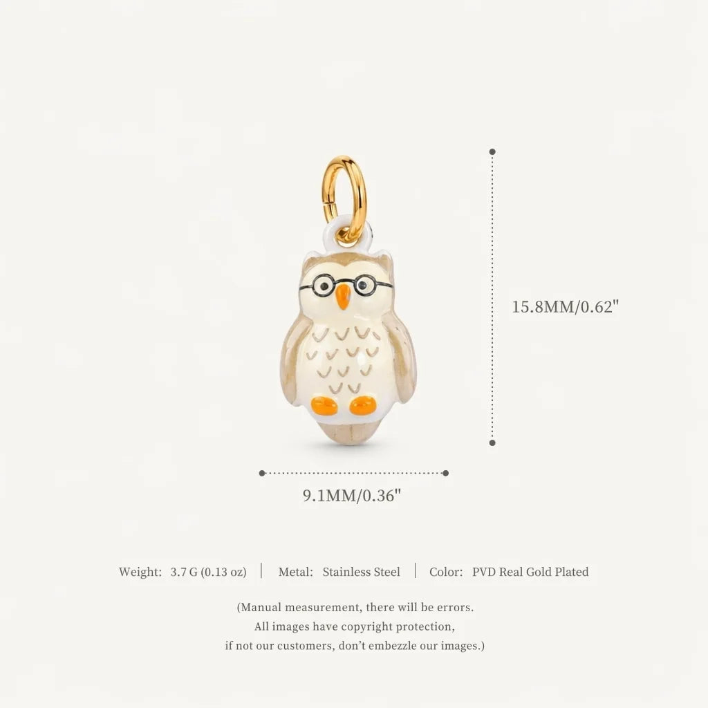 New Popular Colorful Animal Series Mouse Owl Cat DIY Pendant Charms Jewelry Making
