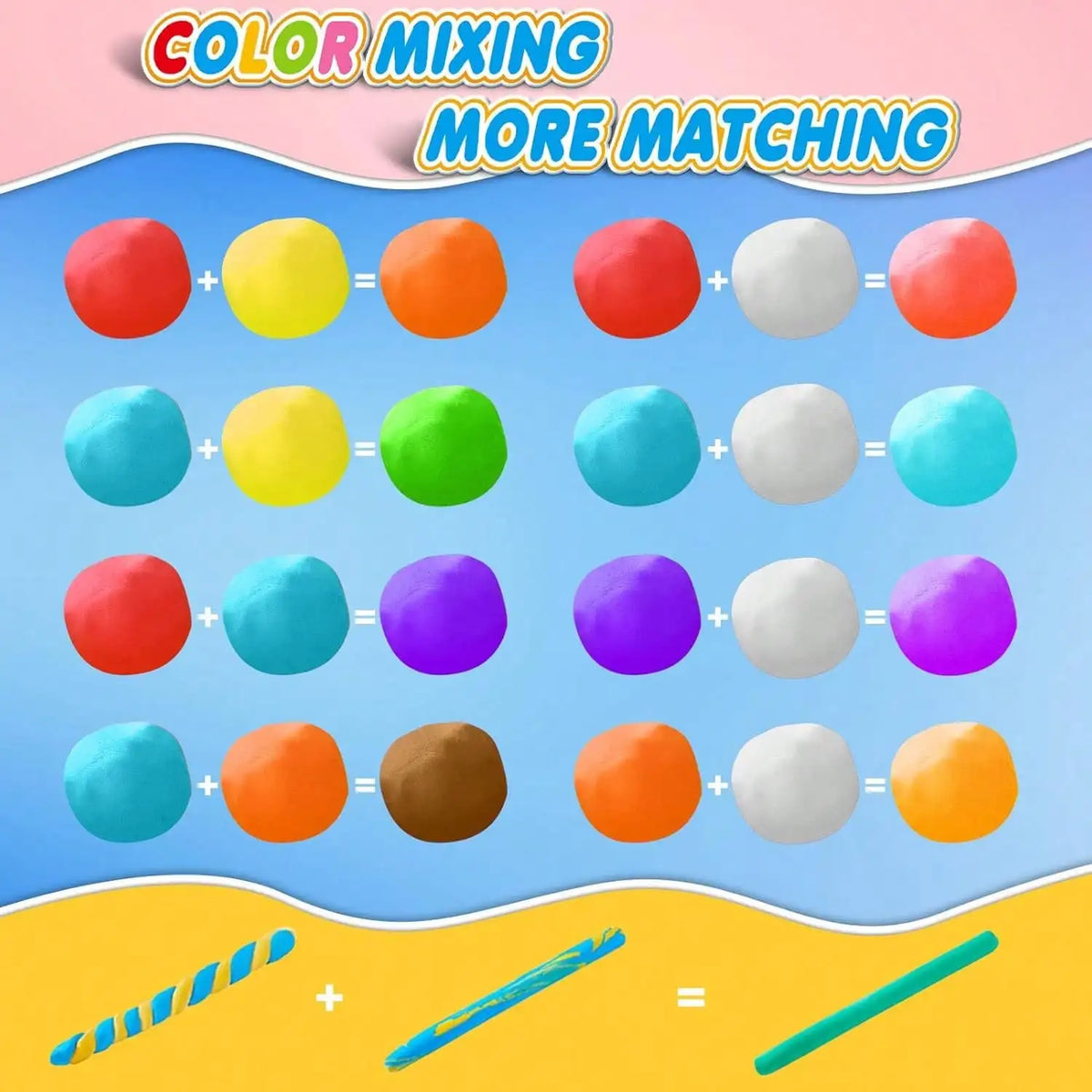 Air Dry Clay Ultra Light Magic Modeling Clay with Tools Plasticine DIY Play Dough Sets Toys for Kids Birthday Gift