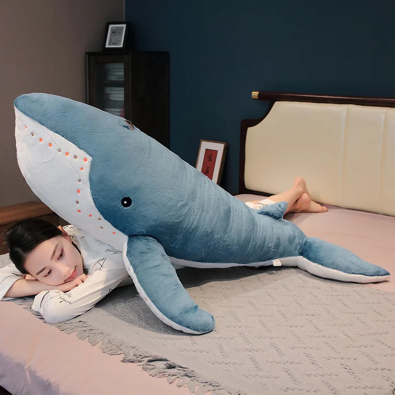 Stuffed Animal Plush Cartoon Shark Whale Plush Toy Children Doll 100CM Kawaii Christmas Gift Sea Animal Fish Pillow Kids Stuffed Toys Room Decoration
