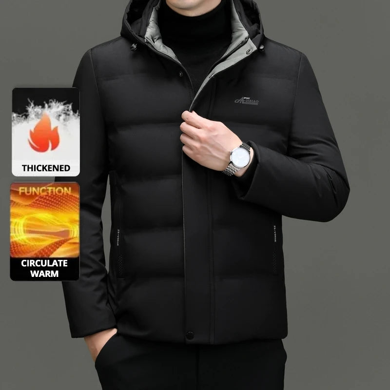 Coat Parka Winter Hooded Top Grade Thicken Fashion Hooded Winter Warm Outerwear Designer Business Parka Coat Mens Newest Jacket Windbreaker
