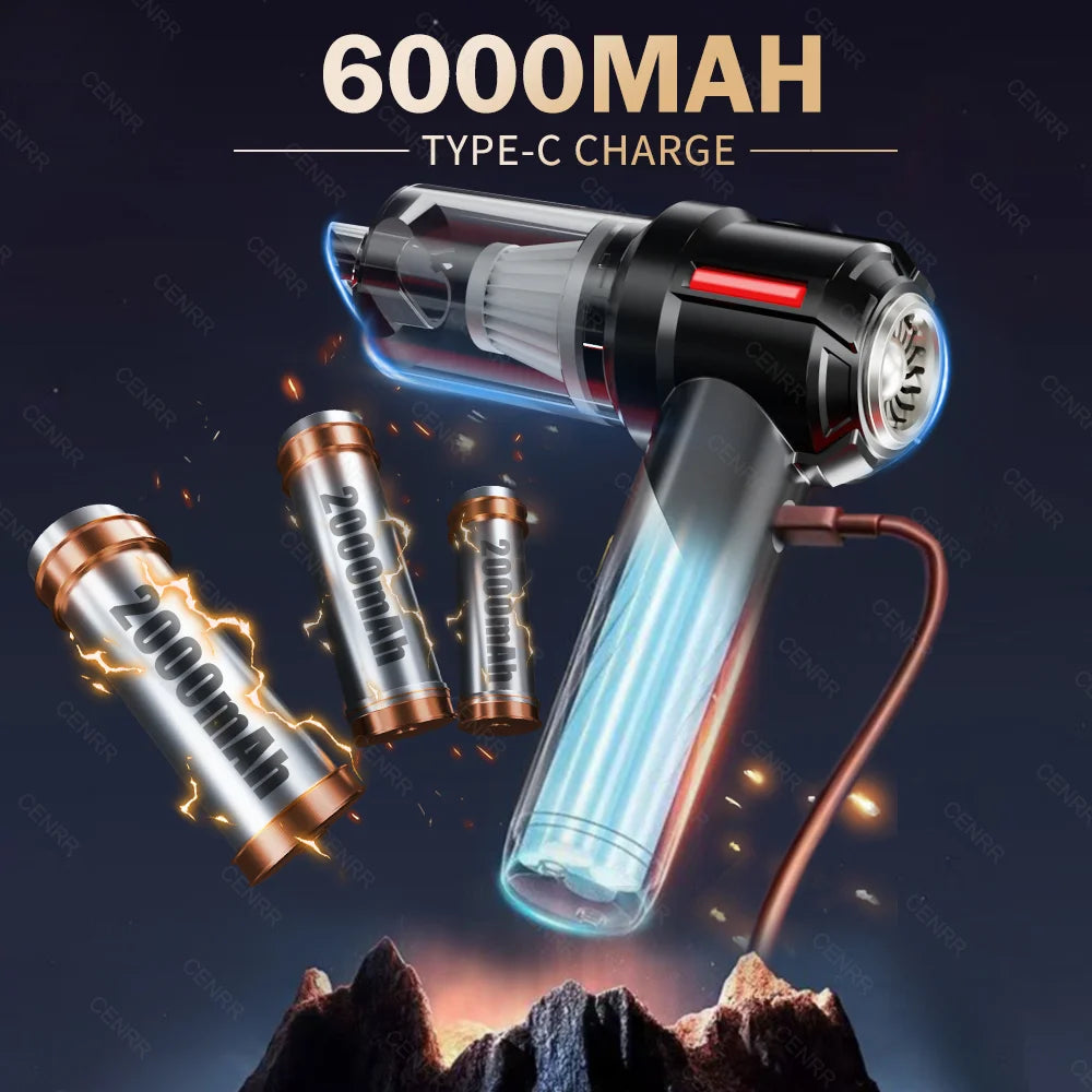 CENRR Powerful Vacuum Cleaner Mini Cordless Portable Car Vacuum Cleaner for Home Appliance Handheld Blower Car Cleaner