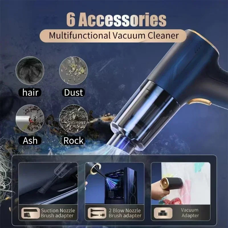CENRR 98000PA Mini Wireless Car Vacuum Cleaner Cordless Powerful Car Cleaner HandHeld Portable Vacuum Cleaner Cleaning Machine