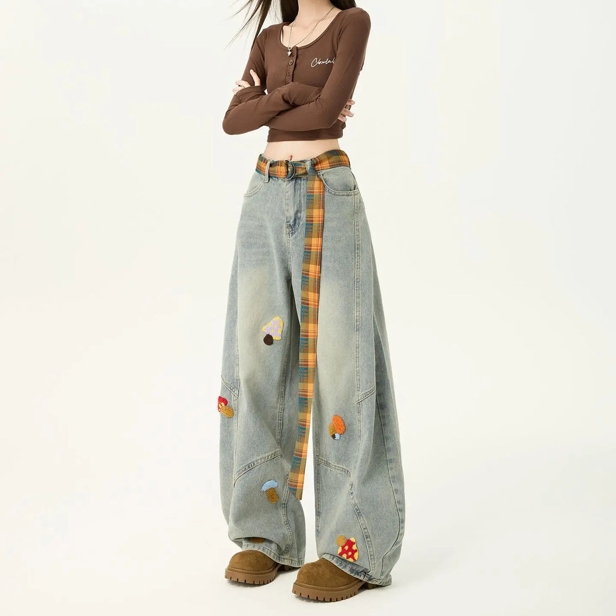 Women's Jeans Straight Leg Denim Pants Y2K Style Vintage Design Baggy Fit Comfortable Female Daily Wear Casual Women's Jeans