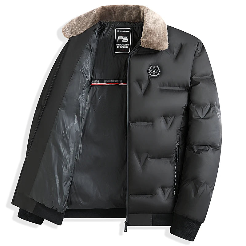 Cotton Collar Men's Winter Thick Warm Middle-aged and Elderly Cotton Jacket 2026 New Cotton Jacket High-end Men's Winter Jacket