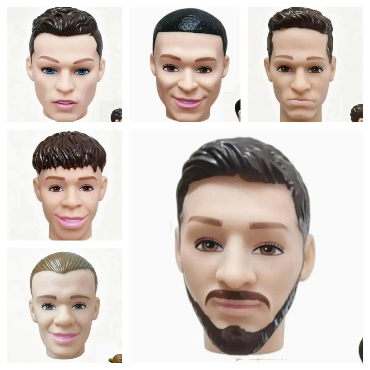 1/6 Scale European Boy Head Football Player Male Doll Heads for DIY Body Kids Toys Birthday Gifts