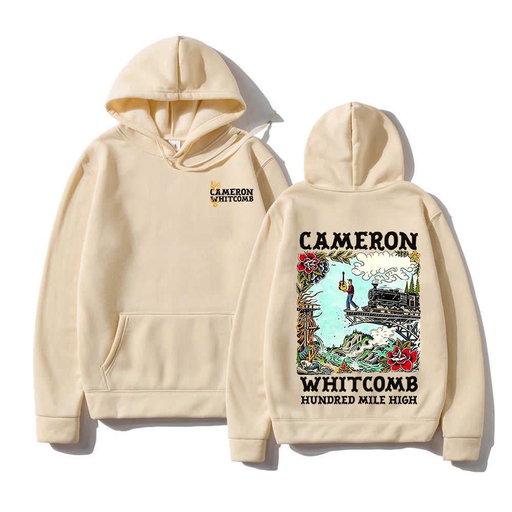 CAMERON WHITCOMB Logo Hoodies Fleece Long Sleeve Hooded Sweatshirt Graphic Merch Unisex Streetwear Loose Casual Men/Women Hoodie
