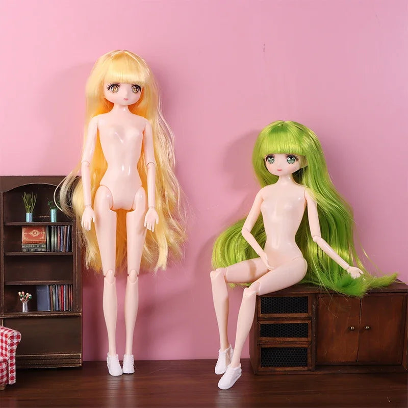 1PC 30cm Anime Style Doll Toys 1/6 Bjd 11 Joints Movable Wither Skin Doll Girls Diy Dress Up Toys Gifts
