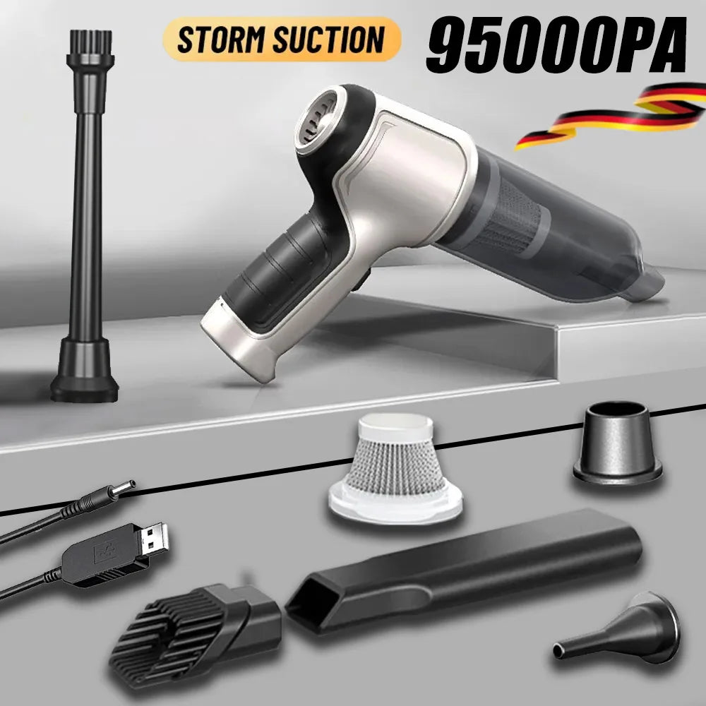 Car Wireless Vacuum Cleaner Strong Suction Handheld Wet Dry Auto Vacuum Home & Car Dual Use Mini Vacuum Cleaner Home Appliance