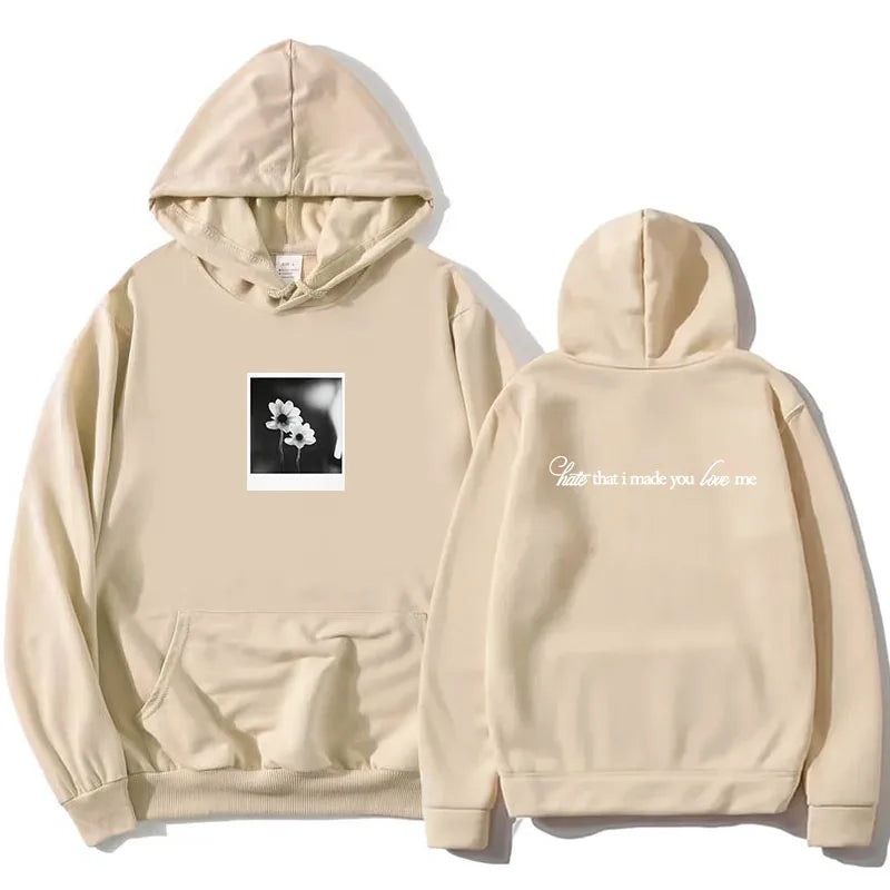Hate That I Made You Love Me Hoodies Ariana Grande Petal Design Sweatshirt Long Sleeve Fashion Hooded Pullovers Graphic Merch