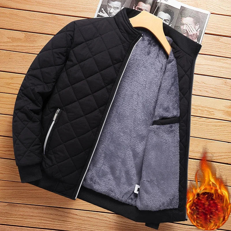 Winter Men's Warm Jacket Fashion Men Thermal Parkas Coats Casual Classic Outwear Fleece Windbreaker Jackets Men Clothing