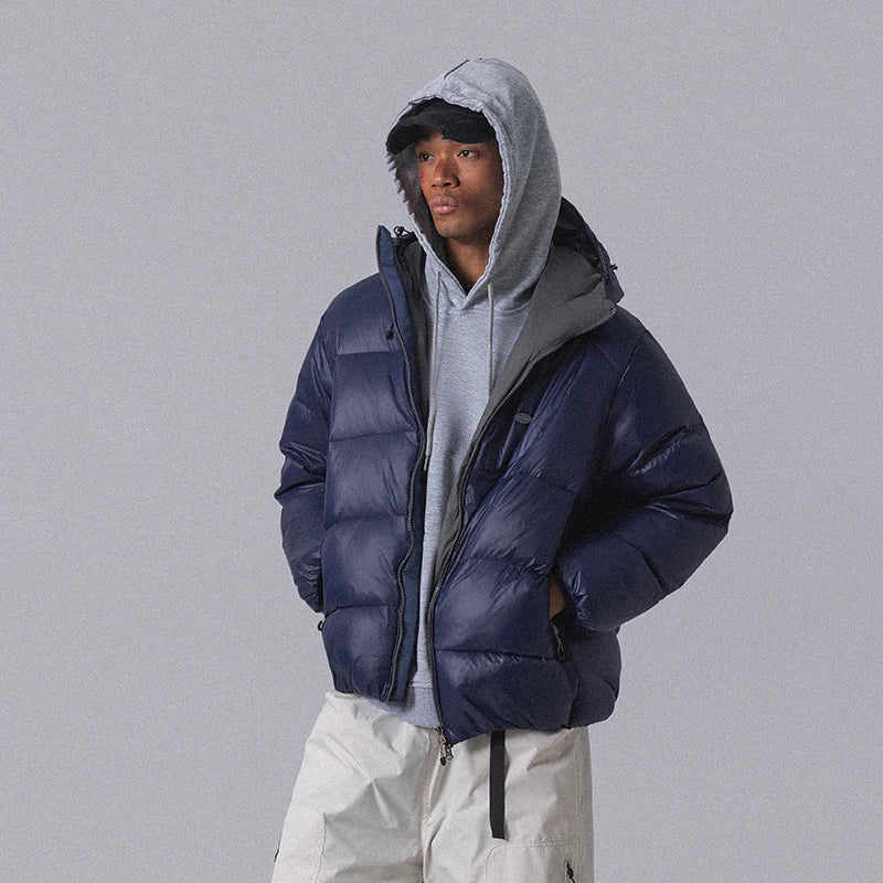 Men's Lightweight Down Jacket - Urban Commute & Outdoor Hybrid Puffer with Freedom of Movement & Windproof Design