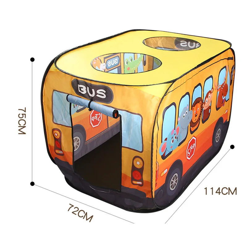 Game House Play Tent Bus Ocean Car Foldable Pop Up Toy Playhouse Children Toy Boy Girls Indoor House Ocean Balls Pool Toy Tent