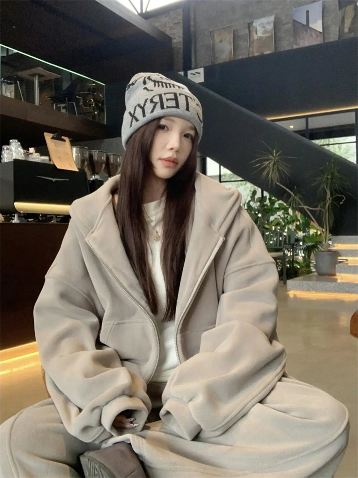 Fashionable Sporty Women's Set Loose Fit Hoodie And Pants Two-Piece Casual Outfit for Autumn Winter Spring plus Size